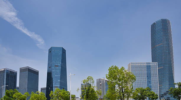 istock Modern City Skyscrapers Against a Clear Blue Sky 2237965029