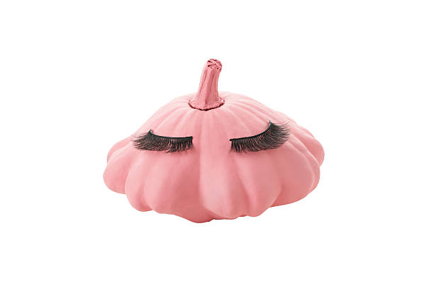 istock PNG,Pumpkin with eyelashes, isolated on white background 2237974108