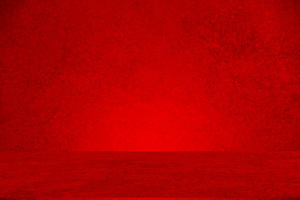 istock Studio style background wall decoration presentation uses white and red tones. with shadows cast from a nearby window, concept creating a decorative 2237977521