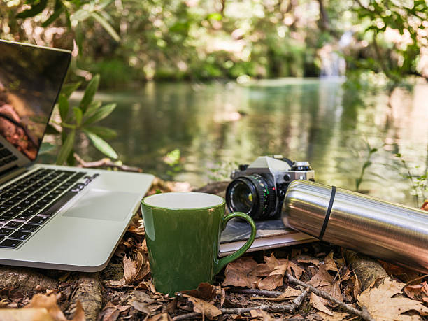 istock peaceful camping morning by the lake 2237994524