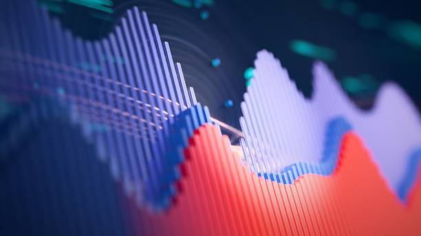 abstract data chart - medir imagens e fotografias de stock