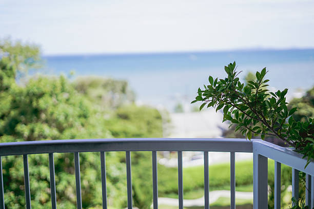 istock Balcony view with sea view 2238001120