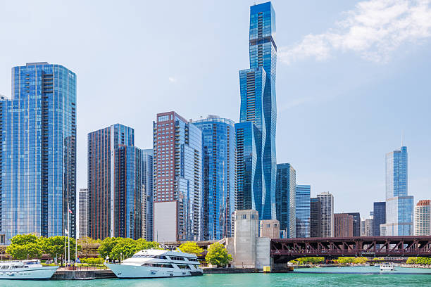 istock Vibrant sunny view of Chicago downtown skyline under a blue sky 2238006521