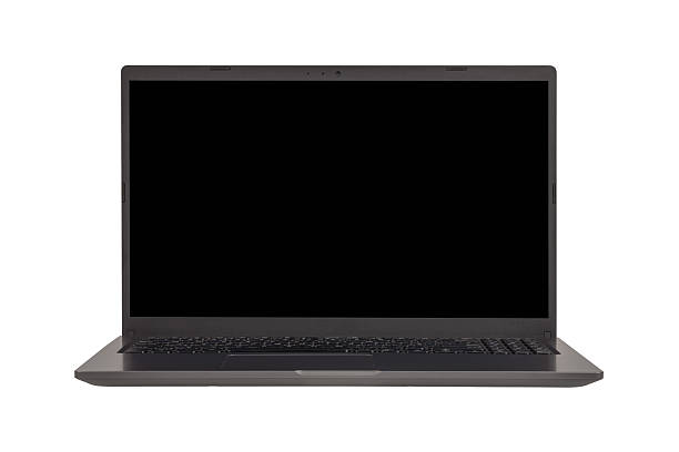 istock black mock up on laptop screen isolated on white background front view close-up 2238006986