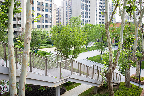 Outdoor stairs and bridges