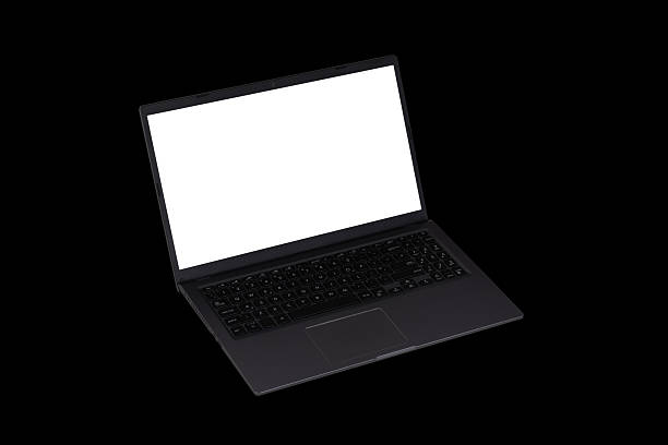 istock open laptop on white mockup screen isolated on black background close up 2238013323
