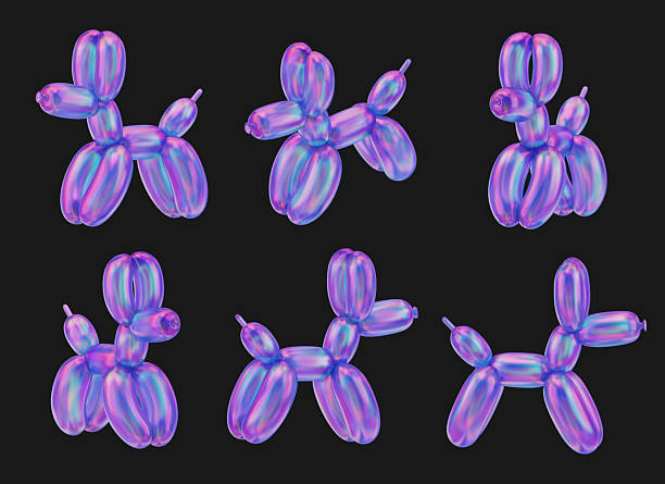 photographed floating dog shaped toy balloon. clipping path included.Related image: