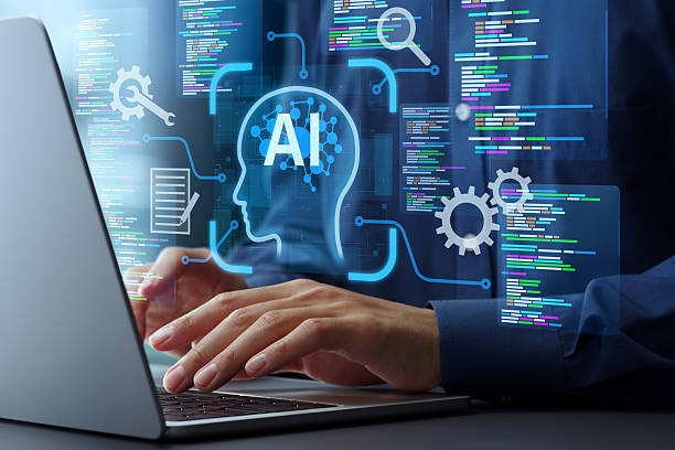 AI coding tool. Assisting software development and automating tasks. stock photo