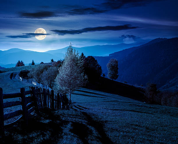 istock mountainous rural landscape in autumn at night 2238014638