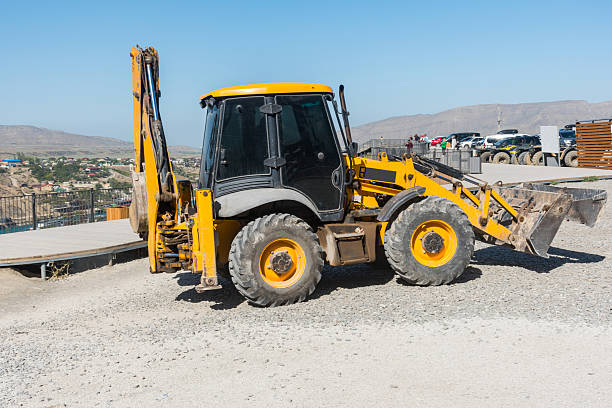 Komatsu Backhoe Loader in Kotor, Montenegro. This is a Japanese construction vehicle company.