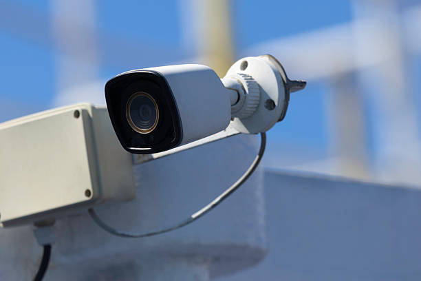 istock Small surveillance camera outdoors 2238019975