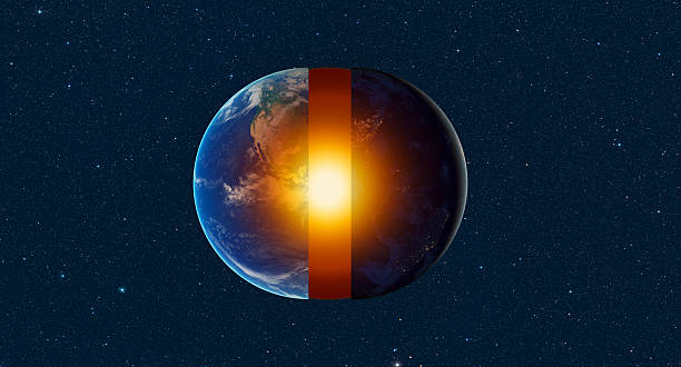 istock The structure of the earth's crust. Earth cross section in space view 2238021942
