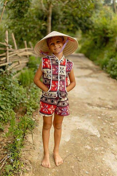 istock Family with children, cute blond boy, visiting Sapa rice fields 2238022475