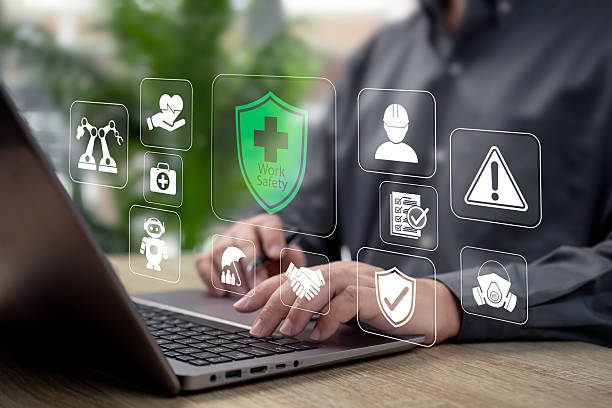 istock Work Safety and Risk Management Concept, Businessman Ensuring Workplace Safety, Compliance with Safety First Standards, Occupational Health,Corporate Security, Accident Prevention, Employee Protection 2238030541