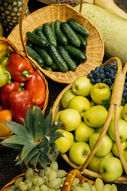 A Vibrant and Beautiful Display of Fresh Produce Delightful and Colorful Harvest Arrangement