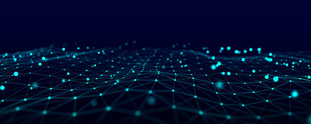 istock Modern design of network connection structure. Abstract background with interlacing dots and lines. 3D rendering. 2238040156