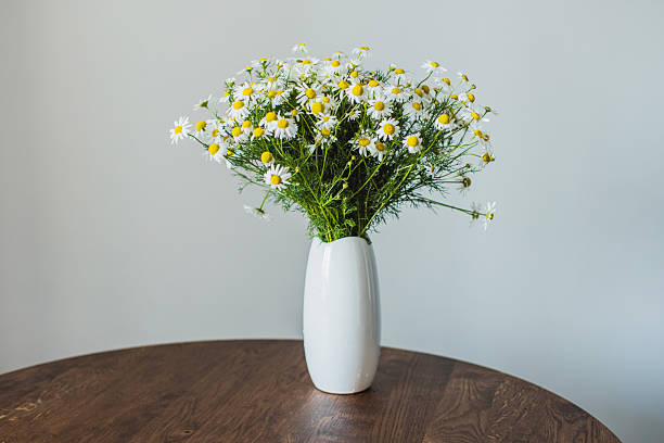 istock Bouquet of daisies in white vase 2238041676