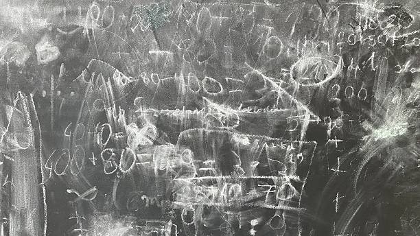 istock Mathematical chalkboard background with formulas, numbers and calculations for education. 2238043769