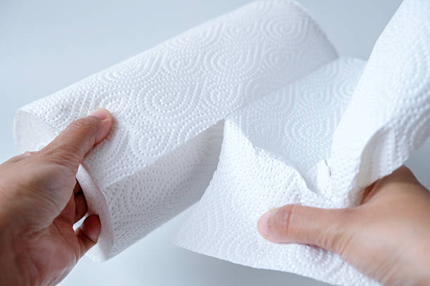 istock Hand tearing kitchen paper towel 2238046780