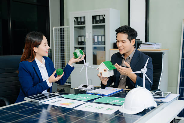 istock Business team people planning hand using laptop for working technology and business Net zero and carbon neutral concept. 2238058064