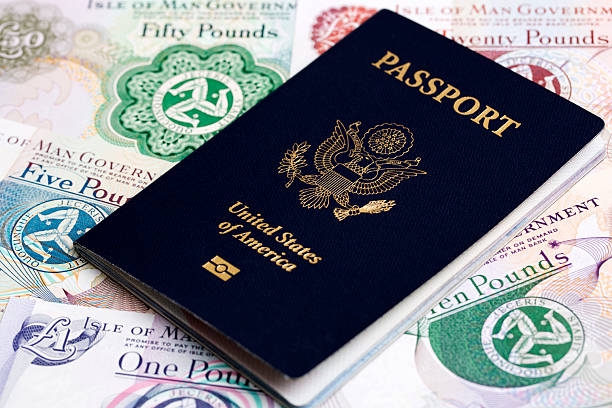 istock American Passport on Manx money 2238060111