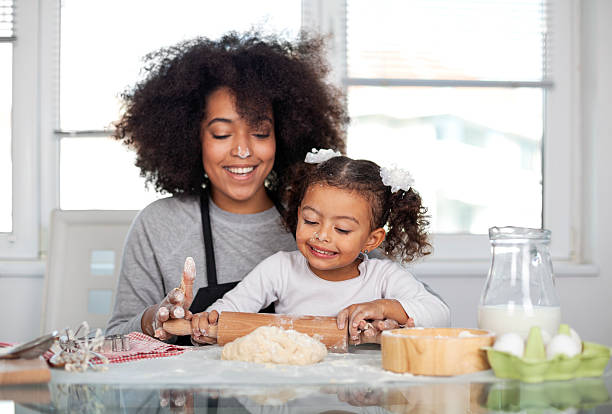 istock Mother and daughter are baking together 2238069034