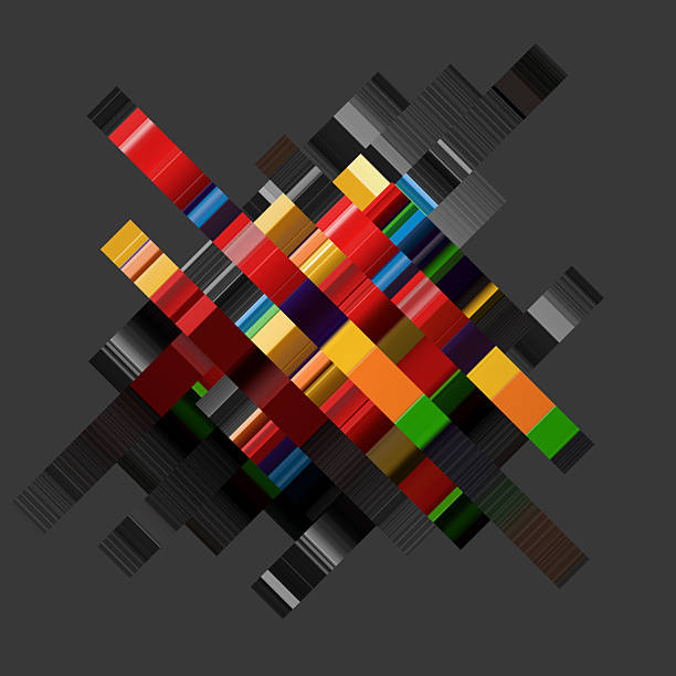 abstract background, dynamic composition of diagonal rows made of multicolored circles