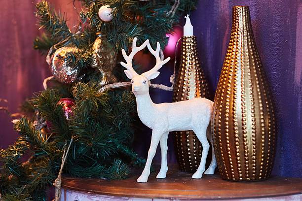 istock Elegant decorated with balls and figures Christmas tree 2238071538
