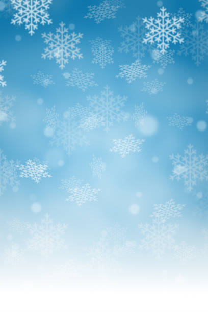 Christmas background blue pattern with copyspace copy space in winter snow card wallpaper portrait format