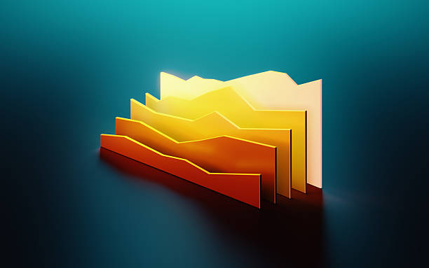 istock Orange Colored Graph On Dark Blue Background - Big Data Finance And Stock Market Concept 2238081925