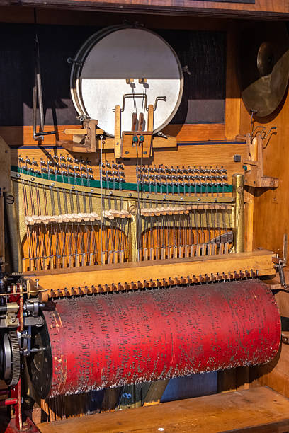 The mechanism inside the piano orchestrion, the beginning of the 20th century
