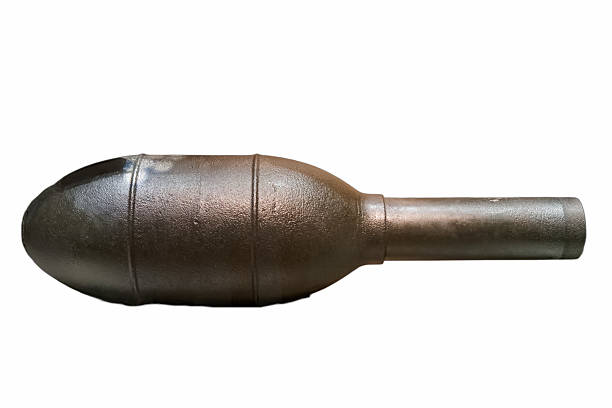 istock Historical World War II era bomb casing displayed on a neutral background for educational purposes and historical study 2238095004