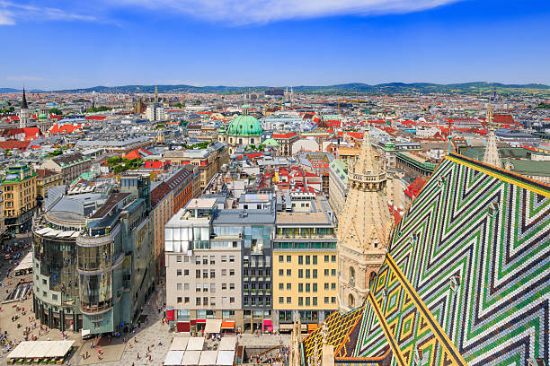 Vienna, Austria. Downtown view from St Stephen's Cathedral.