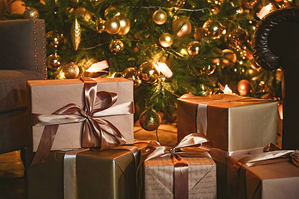istock Christmas tree and Christmas decorations in home interior 2238099213