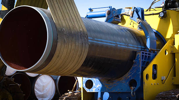 istock Construction of the pipeline. Site construction. Construction ma 2238106747