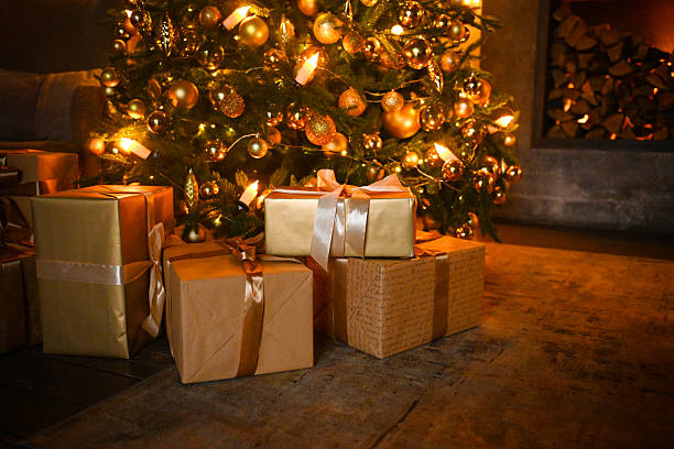istock Christmas tree and Christmas decorations in home interior 2238108005