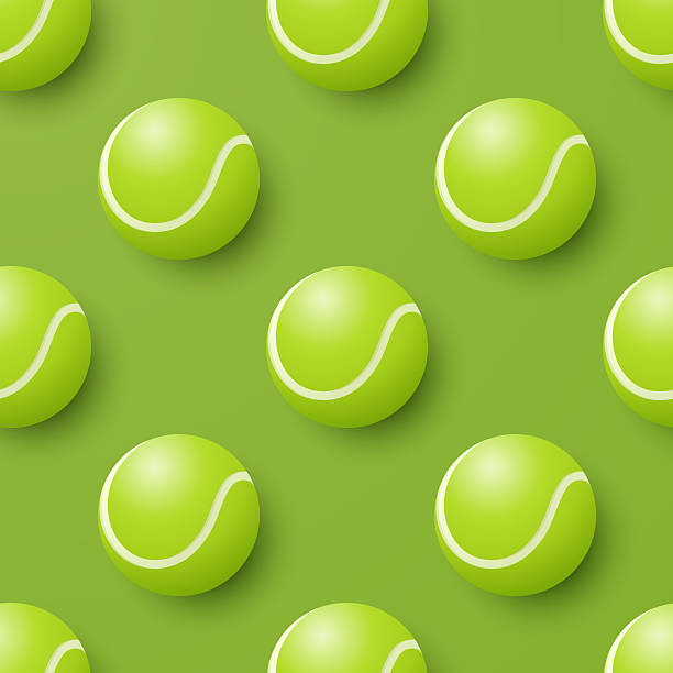 istock Vector Seamless Pattern with Green Tennis Balls on Green Background. Tennis Ball Pattern for Sport Wallpaper, Tennis Fabric, Sports Textile, Ball Game Print, Sport Illustration, Tennis Design 2238109051