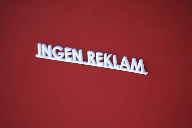 A Swedish sign saying : no advertisement
