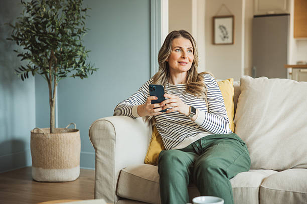istock Mature woman relaxing at home 2238118071