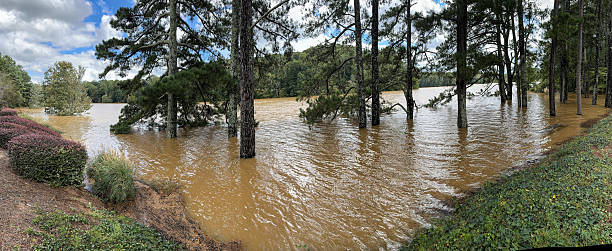istock Panoramic shot shows lake flooding from Hurricane Helene 2238120517