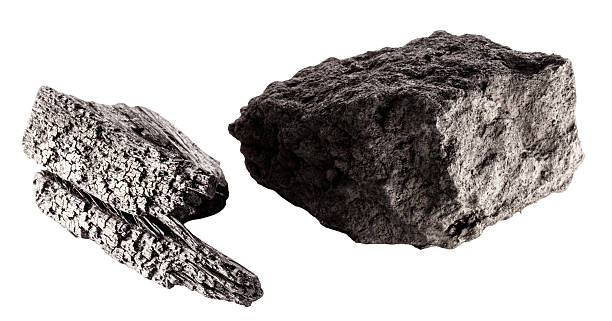 istock charcoal on an insulating, wooden or granulated base, on white background 2238136563