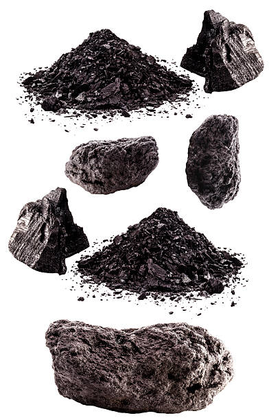 istock charcoal on an insulating, wooden or granulated base, on white background 2238136566