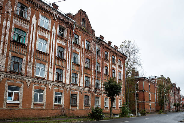 Tver, Morozovsky Gorodok (Proletarka Yard). Residential buildings for textile factory workers built in the 19th century