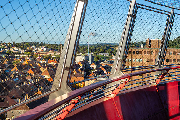 Panoramic cityscape from Espacite tower in La Chaux-de-Fonds