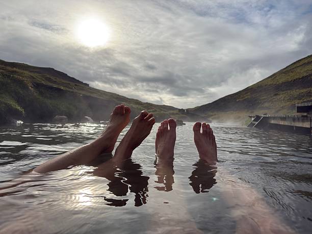 istock Taking a bath in hot geothermic springs in Iceland 2238146243