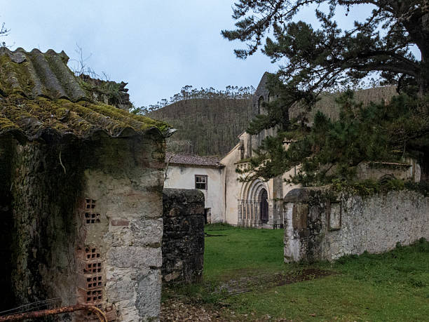 istock Abandoned medieval monastery in asturias with decaying ruins 2238147019