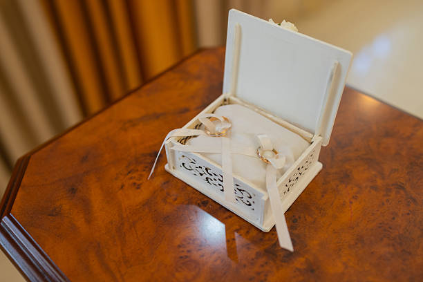 luxury engagement Diamond ring in jewelry gift box