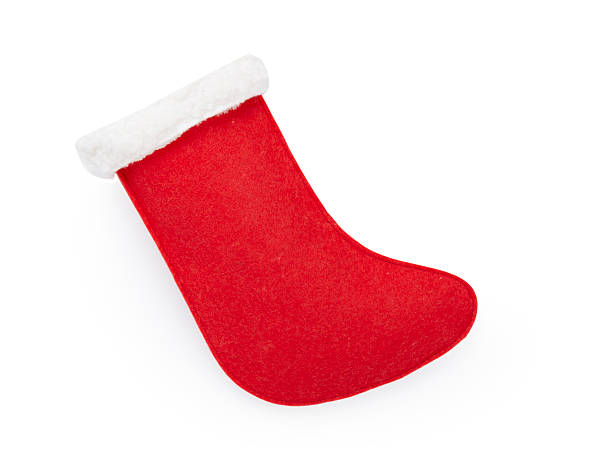 istock Christmas sock isolated on white, top view 2238151149