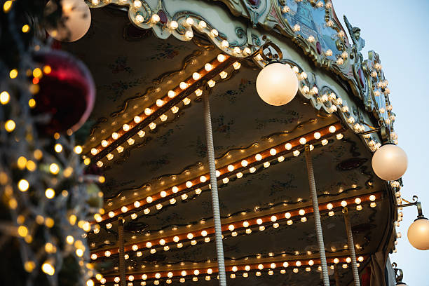 istock Xmas Illuminated Carousel at Festive Event 2238157639