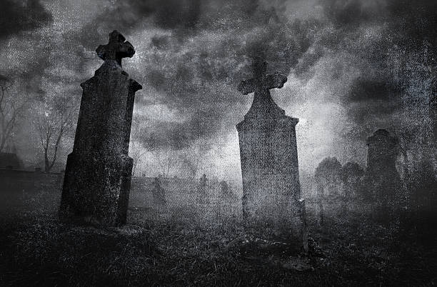 istock Spooky cemetery art grunge background 2238163231